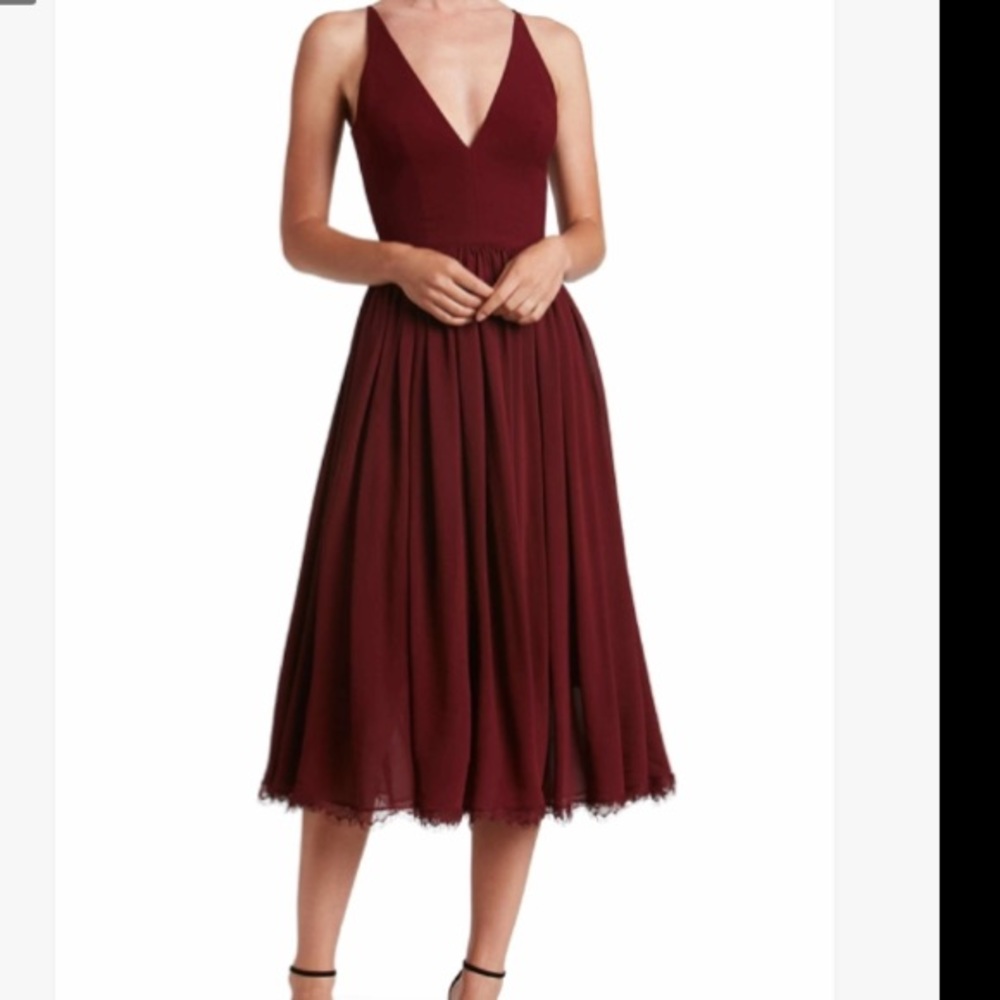 Dress the Population Alicia Dress in Burgundy